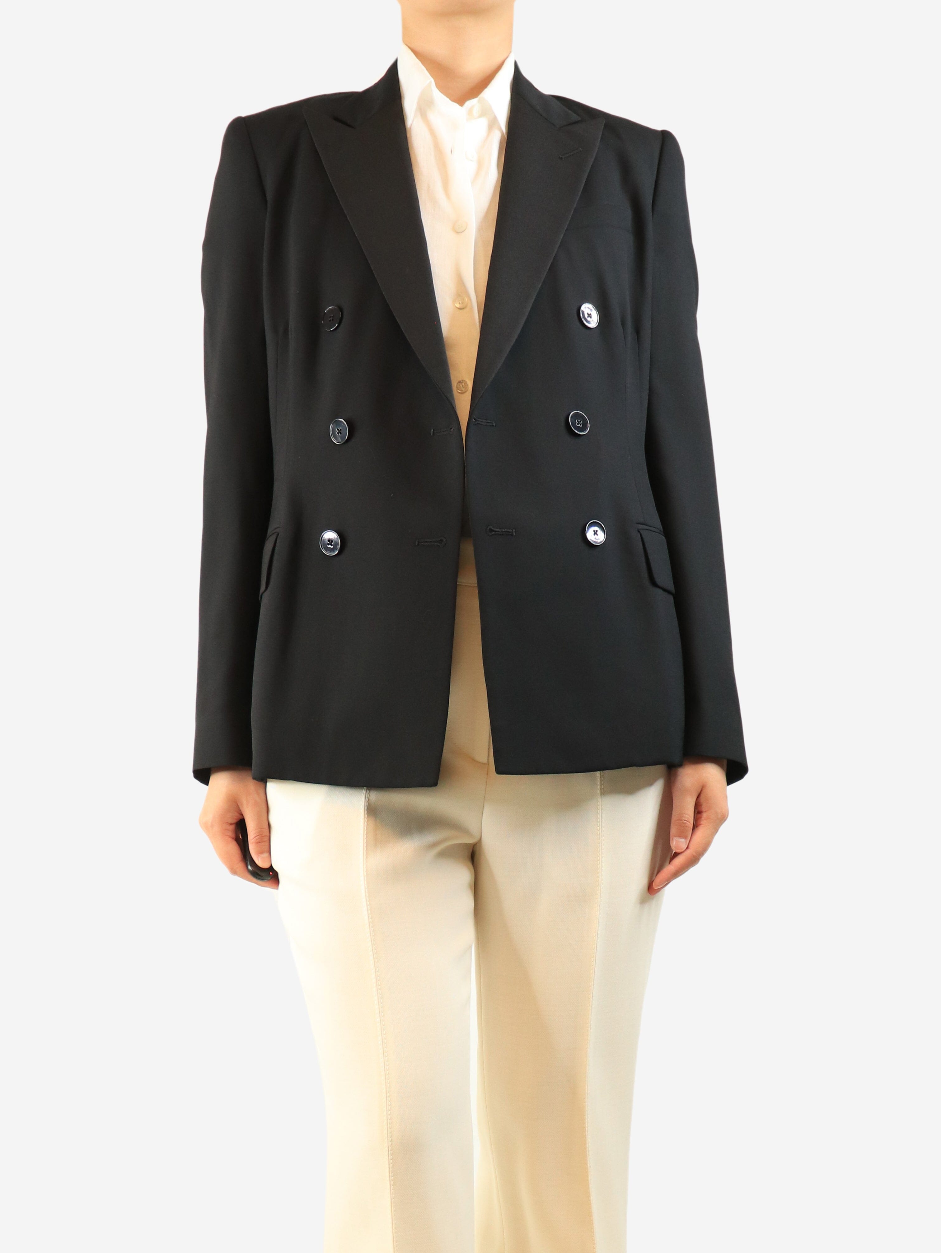 Black double-breasted blazer - size UK 10 Coats & Jackets Ralph Lauren 
