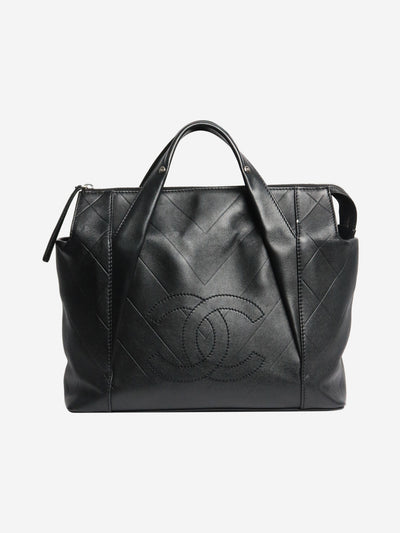 Black vintage 2005 V-Stitch lambskin tote bag Tote Bags Chanel 