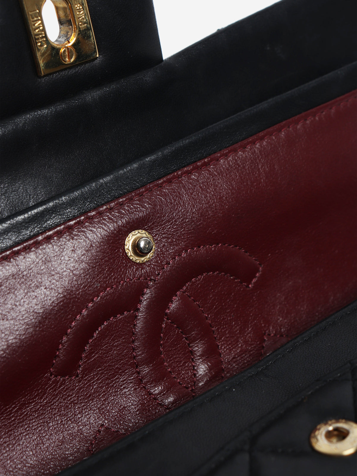 Black vintage lambskin Medium Classic Double Flap bag Shoulder bags Chanel 