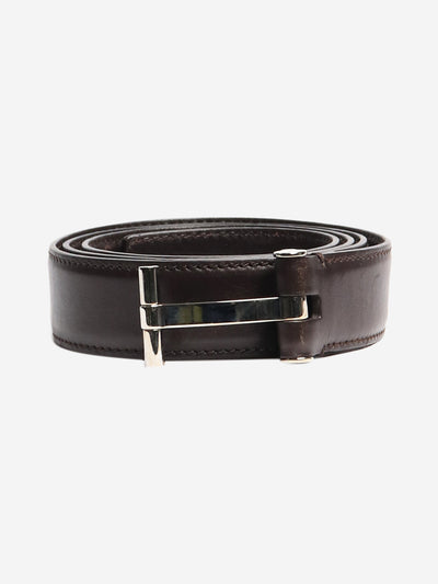 Brown T-buckle leather belt Belts Tom Ford 