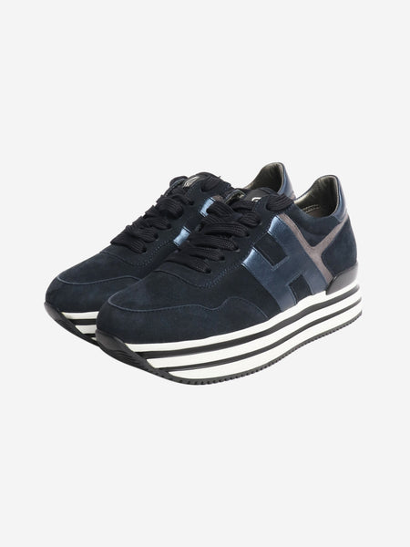 Navy midi platform H483 sneakers - size EU 36.5 alternate image