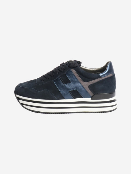 Navy midi platform H483 sneakers - size EU 36.5 product image