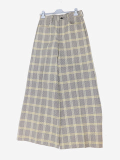 Black and yellow check wool-blend trousers - size UK 6 Trousers Marni 
