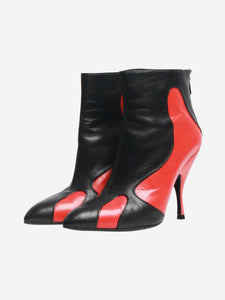 Bottega Veneta Black and red leather ankle boots - size EU 37