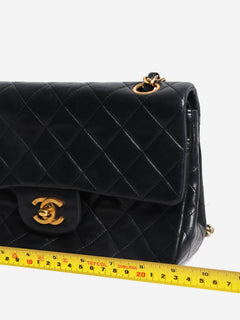 Black vintage lambskin Medium Classic Double Flap bag Shoulder bags Chanel 