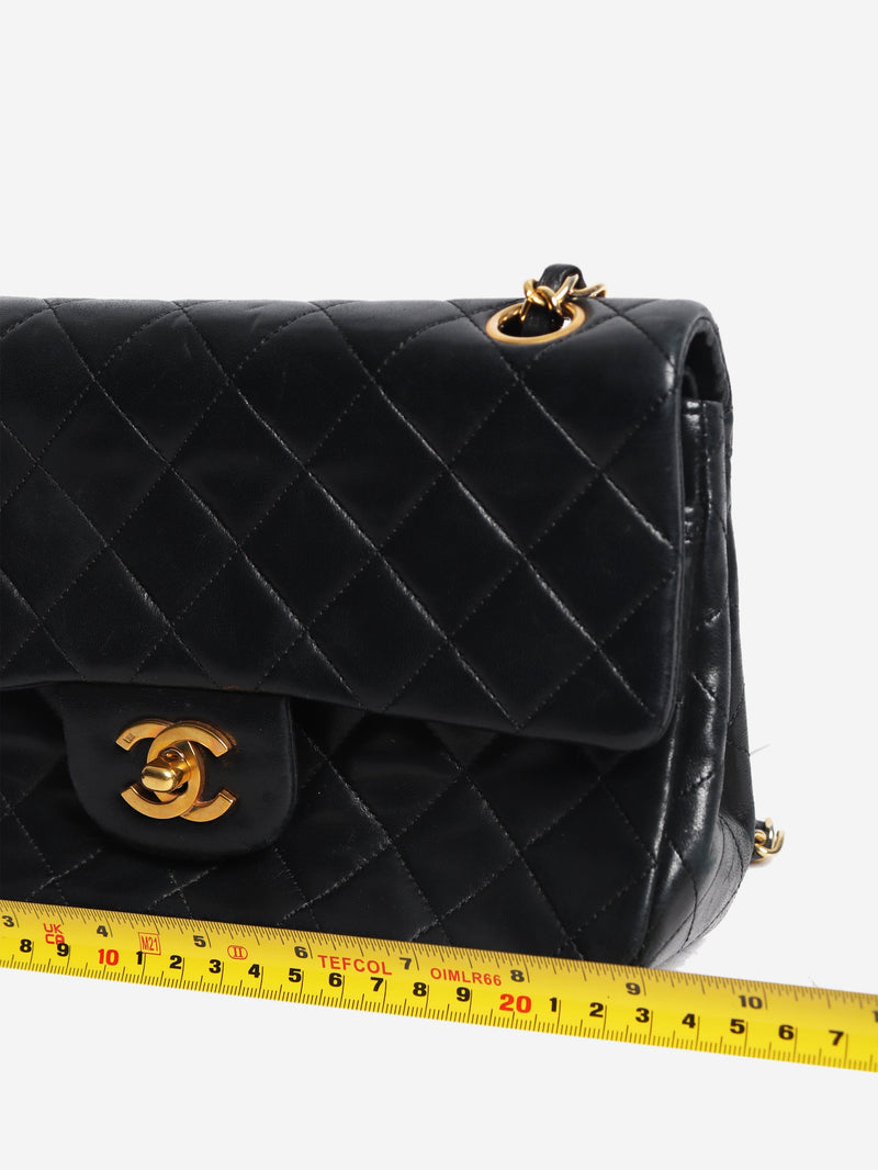 Black vintage lambskin Medium Classic Double Flap bag Shoulder bags Chanel 