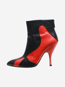 Bottega Veneta Black and red leather ankle boots - size EU 37