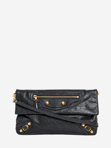Grey lambskin Giant 12 Envelope Strap Clutch crossbody bag product image
