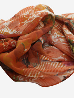 Neutral silk triangle scarf Scarves Pierre-Louis Mascia 