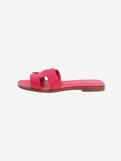 Rose magenta Oran sandals - size EU 37 Flat Sandals Hermes 