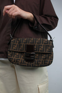 Fendi Brown Zucca Mamma Baguette bag