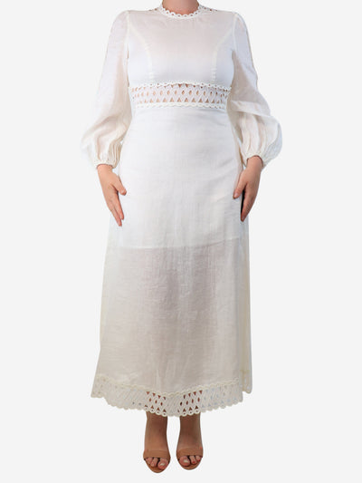 Zimmermann White lace-panel maxi dress - size UK 12 Dresses Zimmermann 