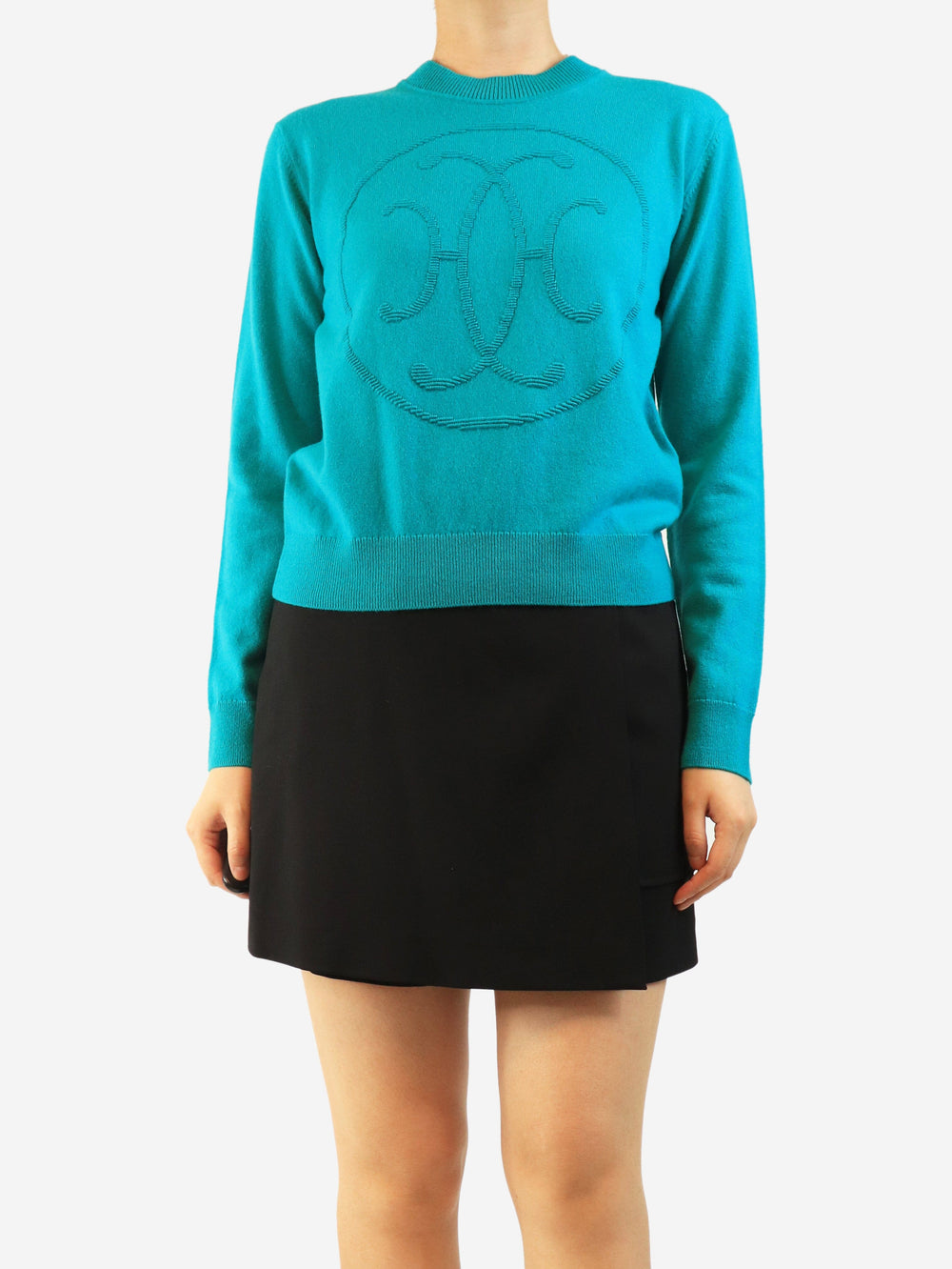 Turquoise cashmere jumper - size UK 12 Knitwear Hermes 