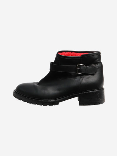 Black fleece ankle boots - size EU 39 Boots Fendi 
