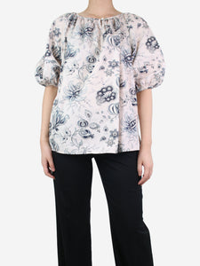 Etro Etro Pink paisley printed blouse - size UK 8