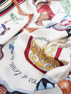 Multicolour silk horse printed scarf Scarves Hermes 
