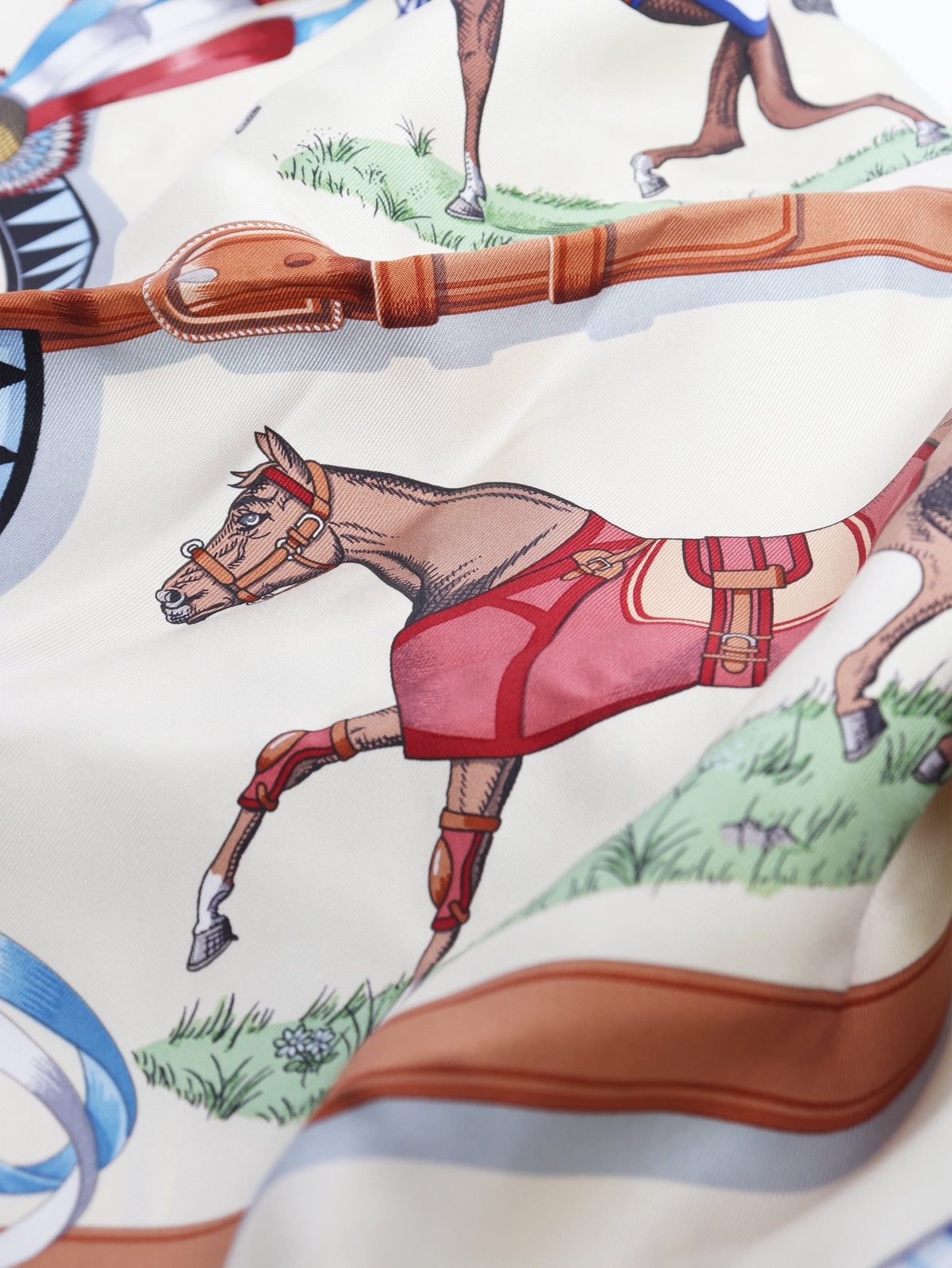 Multicolour silk horse printed scarf Scarves Hermes 