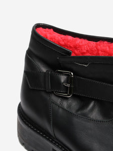 Fendi Black fleece ankle boots - size EU 39