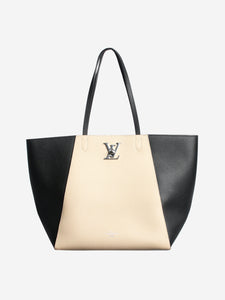 Louis Vuitton Beige and black 2016 Lockme top handle bag