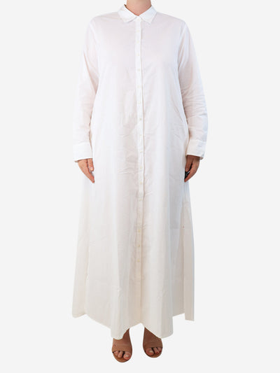 White cotton midi shirt dress - size M Dresses Xirena 