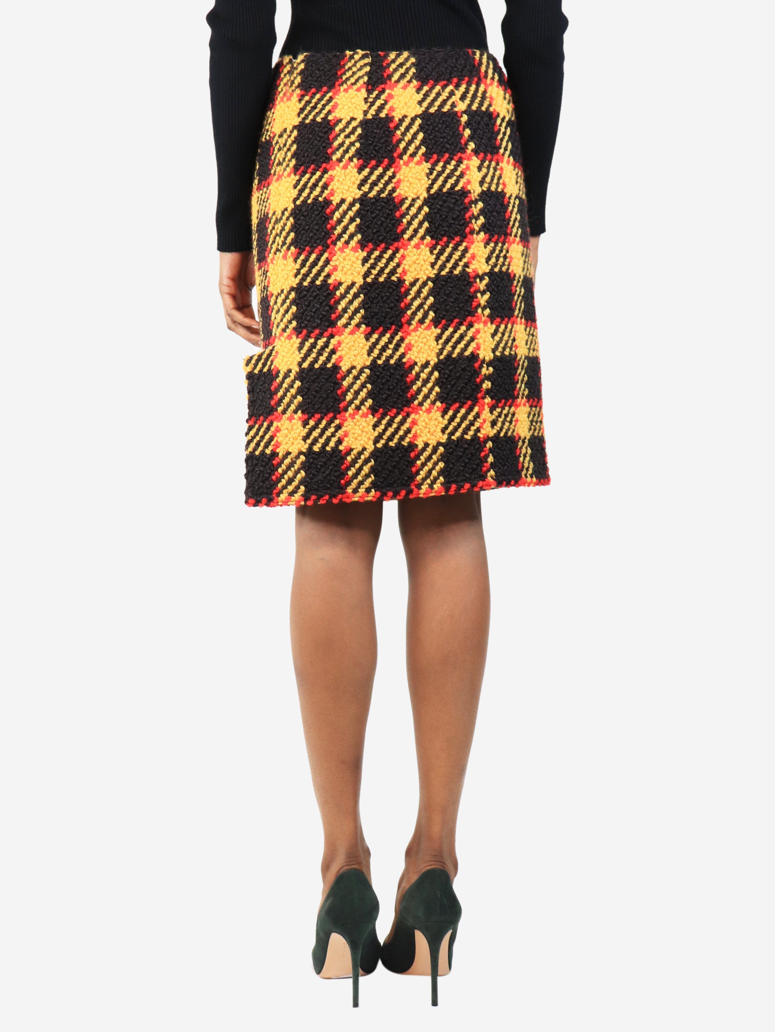 Multicolour boucle check pencil skirt - size UK 6 Skirts Marni 