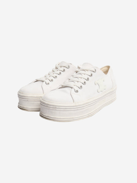 White Jane low-top canvas sneakers - size EU 35 alternate image