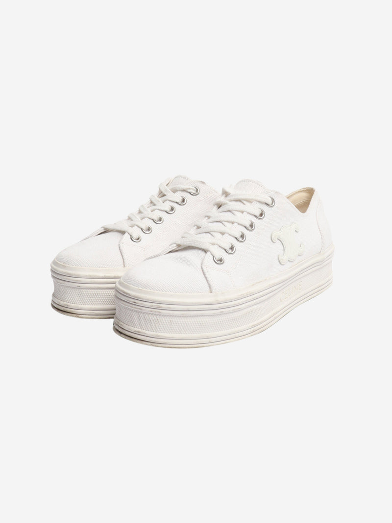 White Jane low-top canvas sneakers - size EU 35 Trainers Celine 