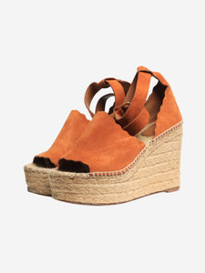 Chloe Orange espadrile wedge heels - size EU 39 (UK 6)
