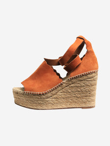 Chloe Orange espadrile wedge heels - size EU 39 (UK 6)