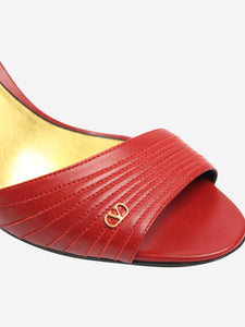 Valentino Red Ladycrush leather sandal heels - size EU 38