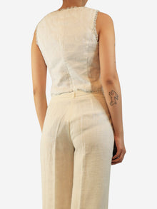 White lace-trim camisole - size UK 10 Tops Reformation 