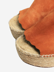 Chloe Orange espadrile wedge heels - size EU 39 (UK 6)