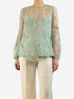 Mint lace top - size UK 14 Tops Zimmermann 