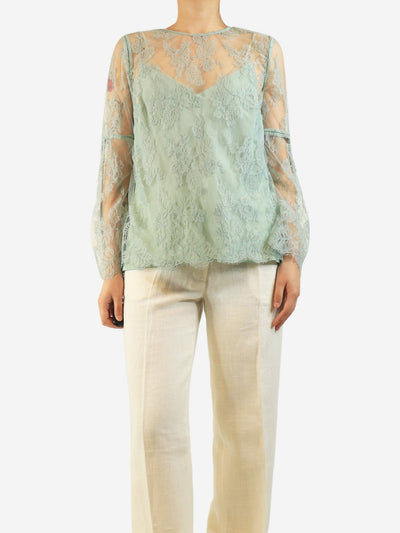 Mint lace top - size UK 14 Tops Zimmermann 