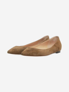 Jimmy Choo Khaki suede ballet flats - size EU 36