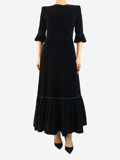 Navy corduroy maxi dress - size UK 10 Dresses The Vampire's Wife 