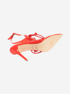 Malone Souliers Red Alia 90 naplak perspex slingbacks - size EU 38.5