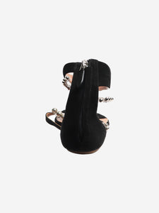 Alaia Black suede beaded sandals - size EU 39 (UK 6)