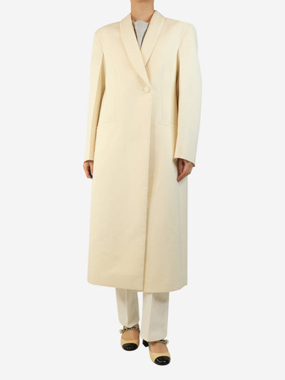 White tailored single-breasted coat - size UK 10 Coats & Jackets Rohe 
