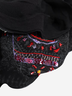 Black beaded silk scarf Scarves Etro 