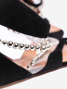 Alaia Black suede beaded sandals - size EU 39 (UK 6)