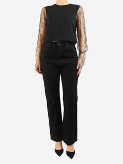 Black Joan straight-leg jeans - size UK 10 Denim Nili Lotan 
