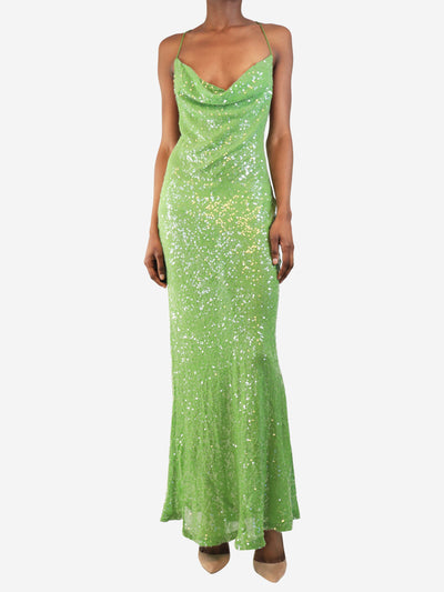 Gaia green sequin maxi dress - size S Dresses Rat & Boa 