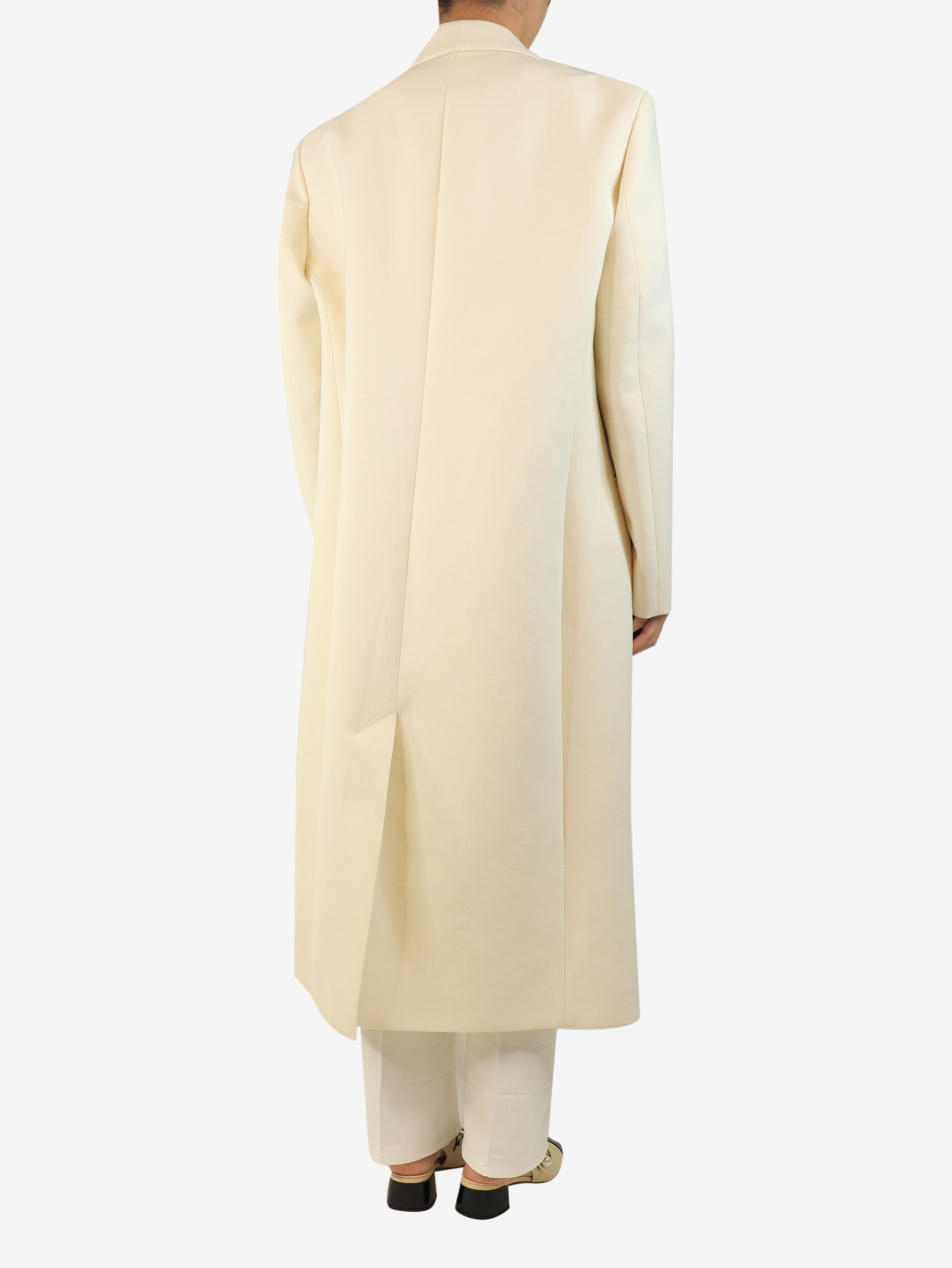 White tailored single-breasted coat - size UK 10 Coats & Jackets Rohe 