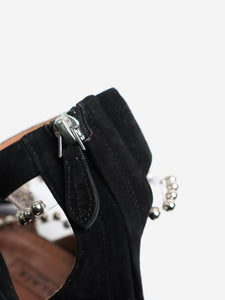 Alaia Black suede beaded sandals - size EU 39 (UK 6)