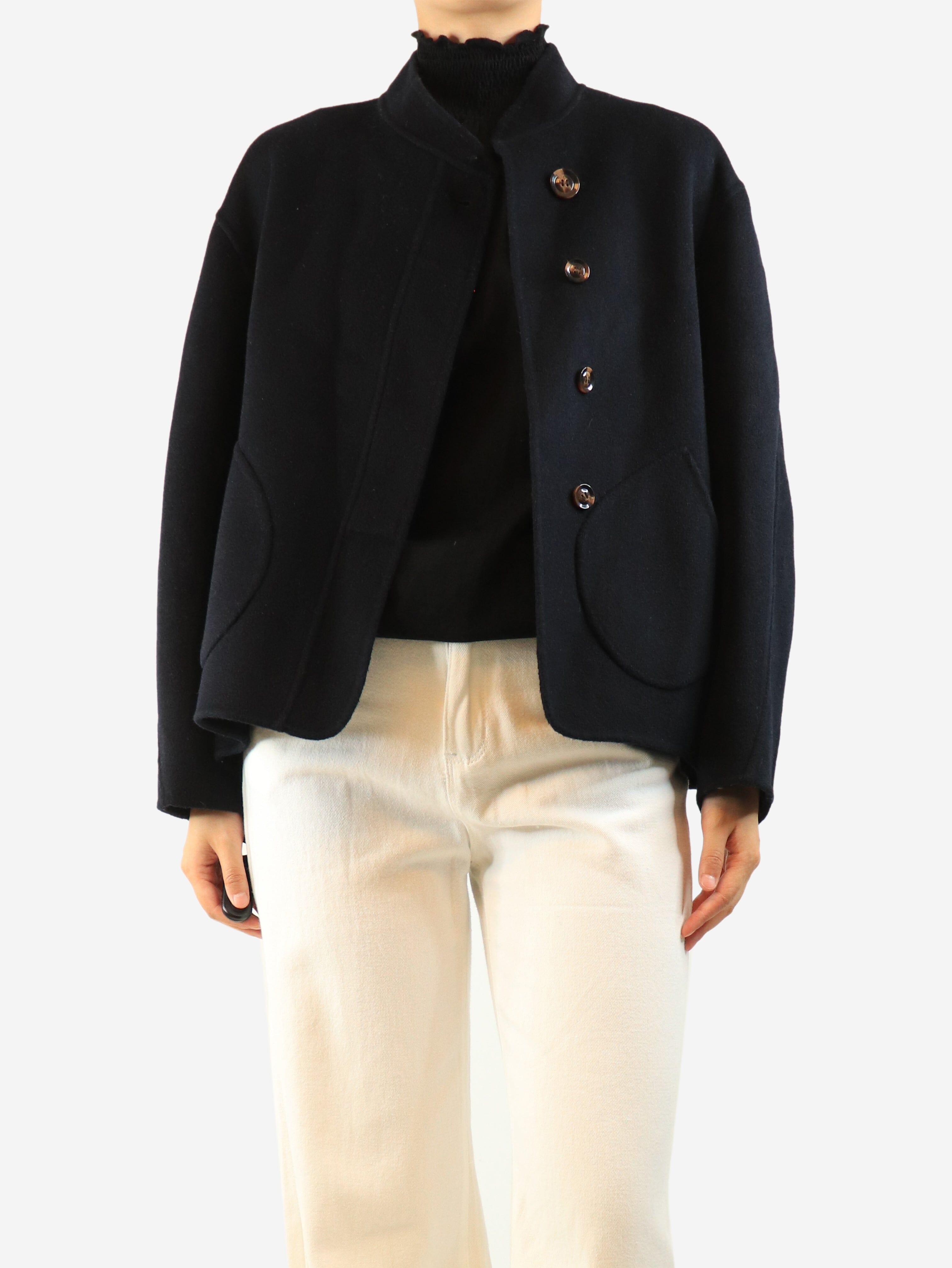 Black Windsor wool-blend jacket - size UK 8 Coats & Jackets Soeur 