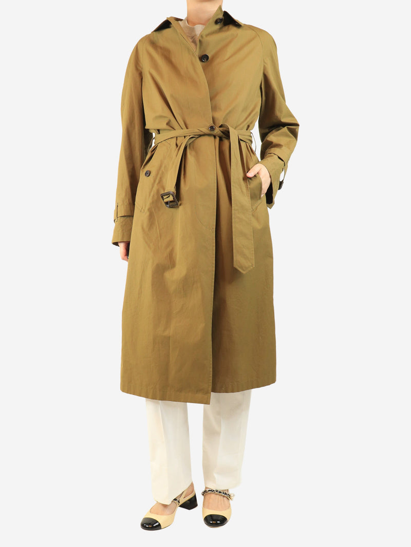 Khaki long trench coat - size UK 12 Coats & Jackets Margaret Howell 