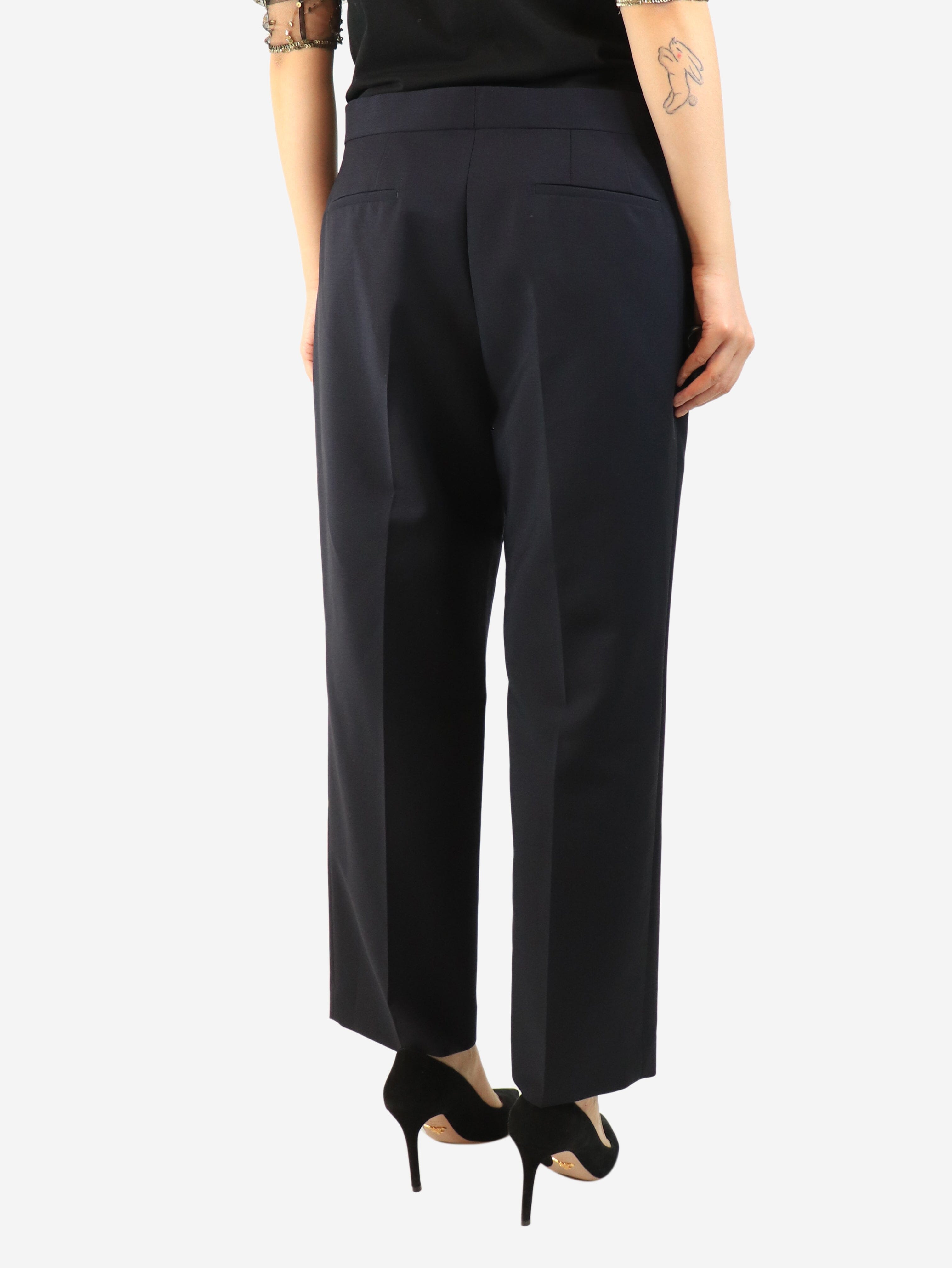 Navy wool suit trousers - size UK 10 Trousers Jil Sander 