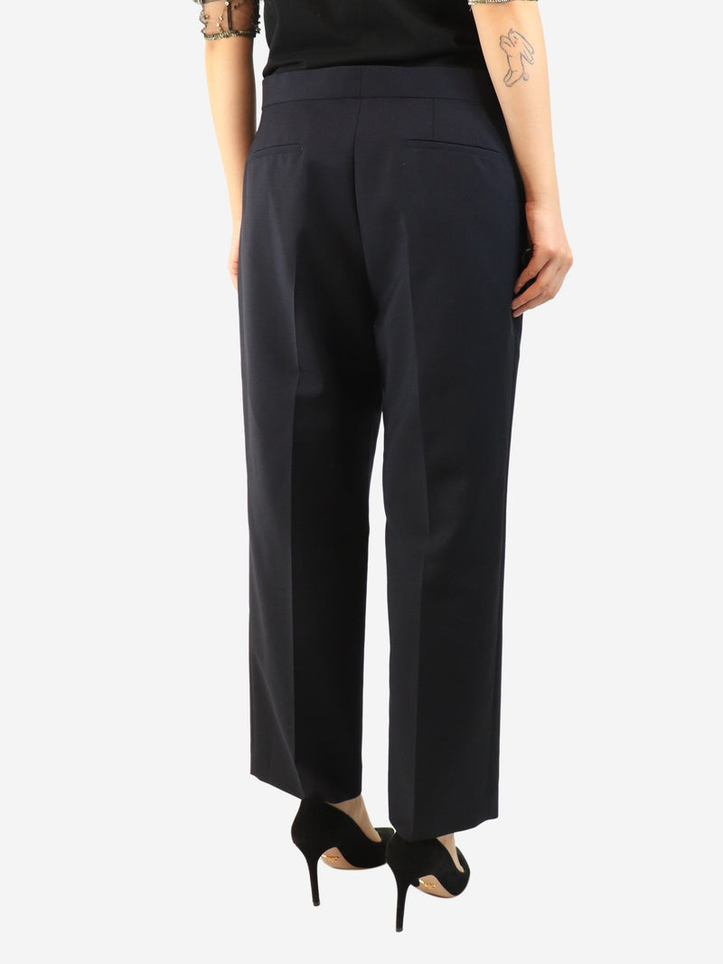 Navy wool suit trousers - size UK 10 Trousers Jil Sander 