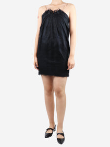 Stella McCartney Black lace mini dress - size UK 12